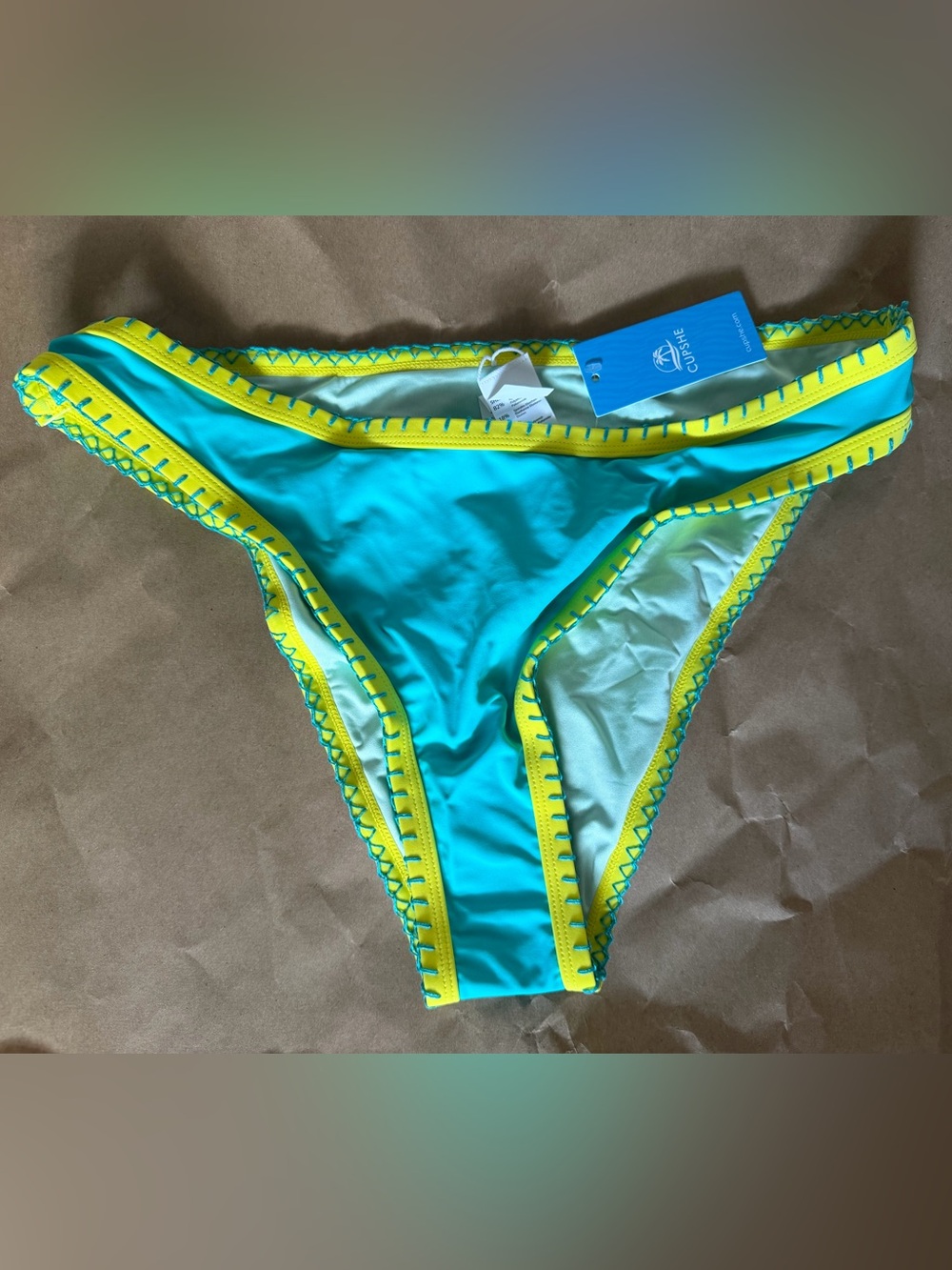 Cupshe Teal Medium Bikini Bottom